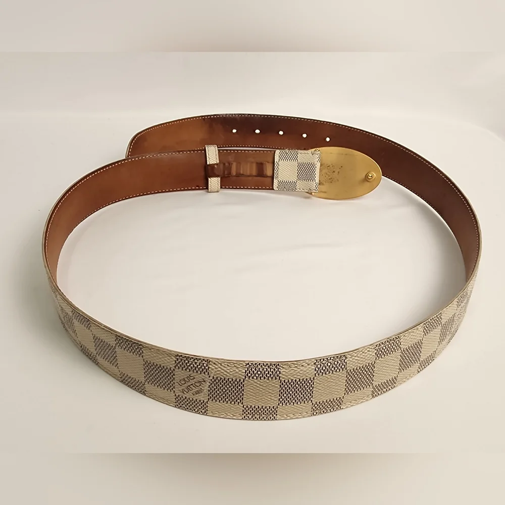 Louis Vuitton Damier Azur Canvas Voyage Belt 100/40